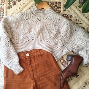 Wilfred Goulaine cropped merino sweater